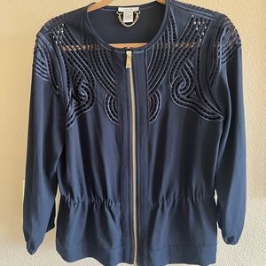 Cache jacket size 6 Navy Blue